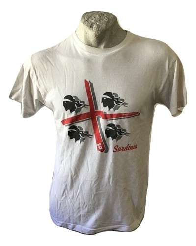 T-Shirt da uomo Sardegna 4 Mori Maglia Casual Cotone manica corta Jersey  Size L | eBay