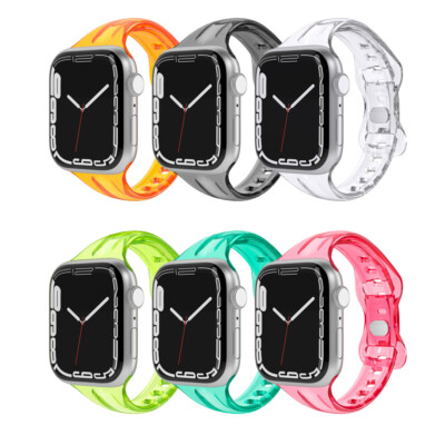 For Apple Watch Band TPU Clear Slim Silicone Strap iWatch Series