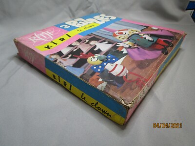 Boîte De Puzzles Vintage ORTF Kiri Le Clown - Jeu Incomplet, Pièce 572, Plastique, Pour Collectionneurs