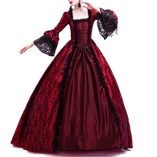 NEW Women Renaissance Ball Gowns Dresses Costum Vintage Medieval Victorian Dress - Picture 9 of 27