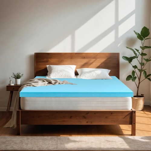 CHUN YI 4 inch Full Size Memory Foam Mattress Topper GelInfused Double