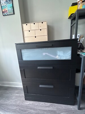 BRIMNES 3 drawer chest black from IKEA | eBay BRIMNES 3 drawer chest black from IKEA | eBay