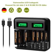 8Slots Schnell LCD Akku Ladeger&auml;t Aufladeger&auml;t f&uuml;r C D AA AAA NiMH NiCD Batterie