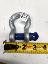Peerless 8058505 1/2" 2 Ton WLL Galvanized Screw Pin Anchor Shackle Brand New