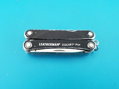 Leatherman SQUIRT PS4 Multi-Tool! BLACK! *broken scissors spring*