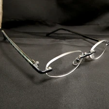 Magnivision Blue Rimless Oval Eyeglasses FRAME ONLY - H00806