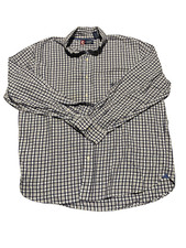 Chaps Men’s Purple/White Long Sleeve Button Down Plaid Shirt Size Xl