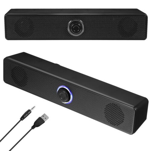  Computer Speakers Stereo Soundbars Portable Tablet TV Soundbars Desk - Picture 1 of 11