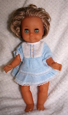 Charmante Petite Poupée Ancienne En Composition, 34 Cm, Vintage, Collection