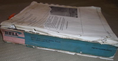 BELL B25C ARTICULATED DUMP TRUCK SERVICE SHOP OPERATIONS & TEST WORKSHOP MANUAL