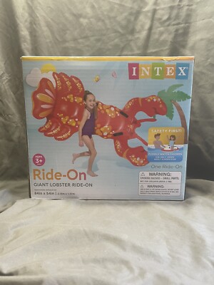 Intex 84  X 54'' Giant Lobster Ride On Inflatable Float Swimming Pool NEW