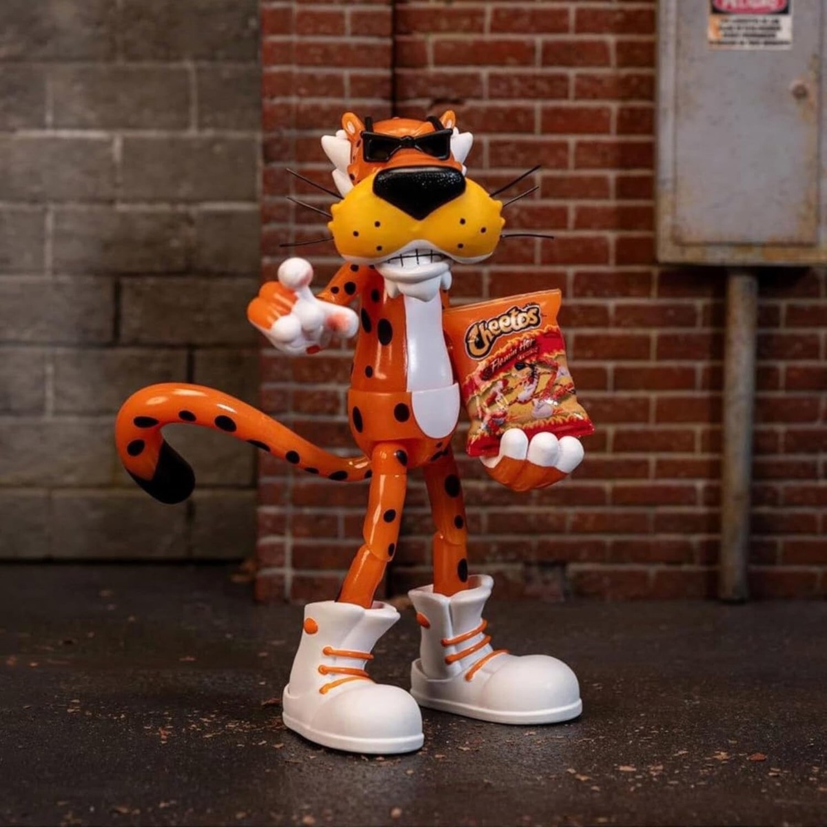 Jada 6″ Cheetos Chester Cheetah Flamin' Hot Crunchy Glow in Dark