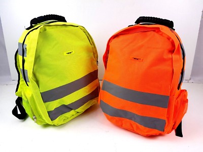 safety orange backpack
