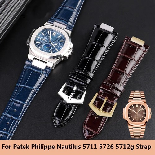 Genuine Leather Watch Strap for Patek Philippe Nautilus 5711 5726 5712G 25x13mm - Picture 11 of 48
