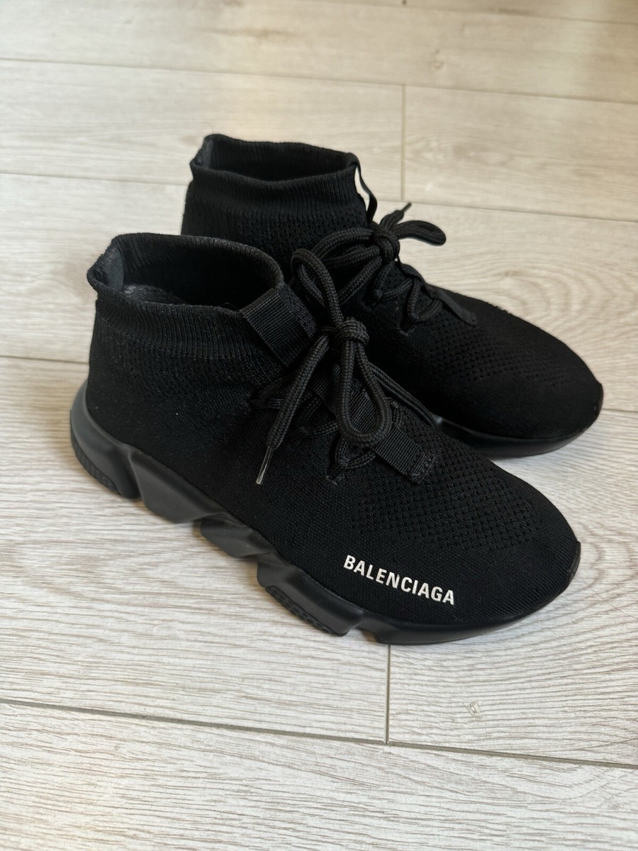 Balenciaga Speed Runner Black Lace Up Women's Trainers UK UK