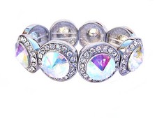 Ab crystal bracelet Silver ballroom latin dance competition Fitness Bikini prom