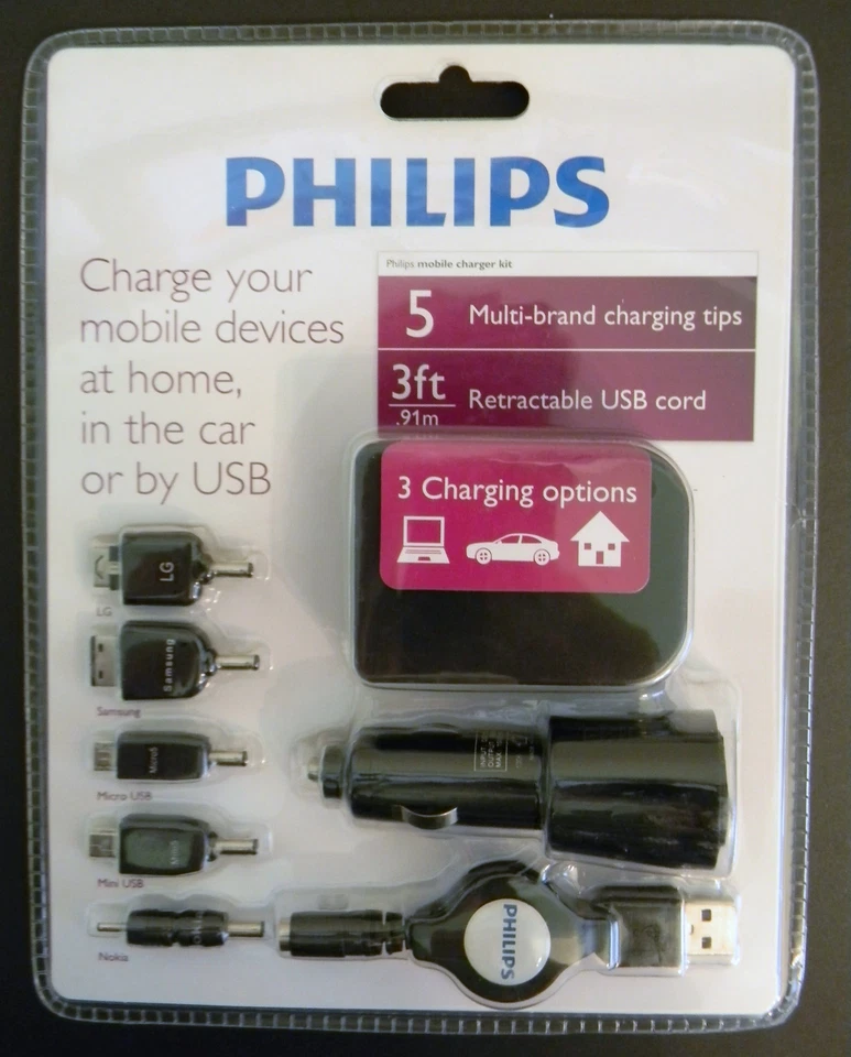 Universal Phone CHARGER Philips - LG Samsung Micro & Mini USB Nokia Blackberry - Image 2 of 4