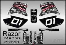 Razor MX350 graphics kit decals THICK AND HIGH GLOSS yamaha