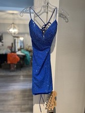 Sherri Hill - Royal blue Beaded Prom Party Event Size 0