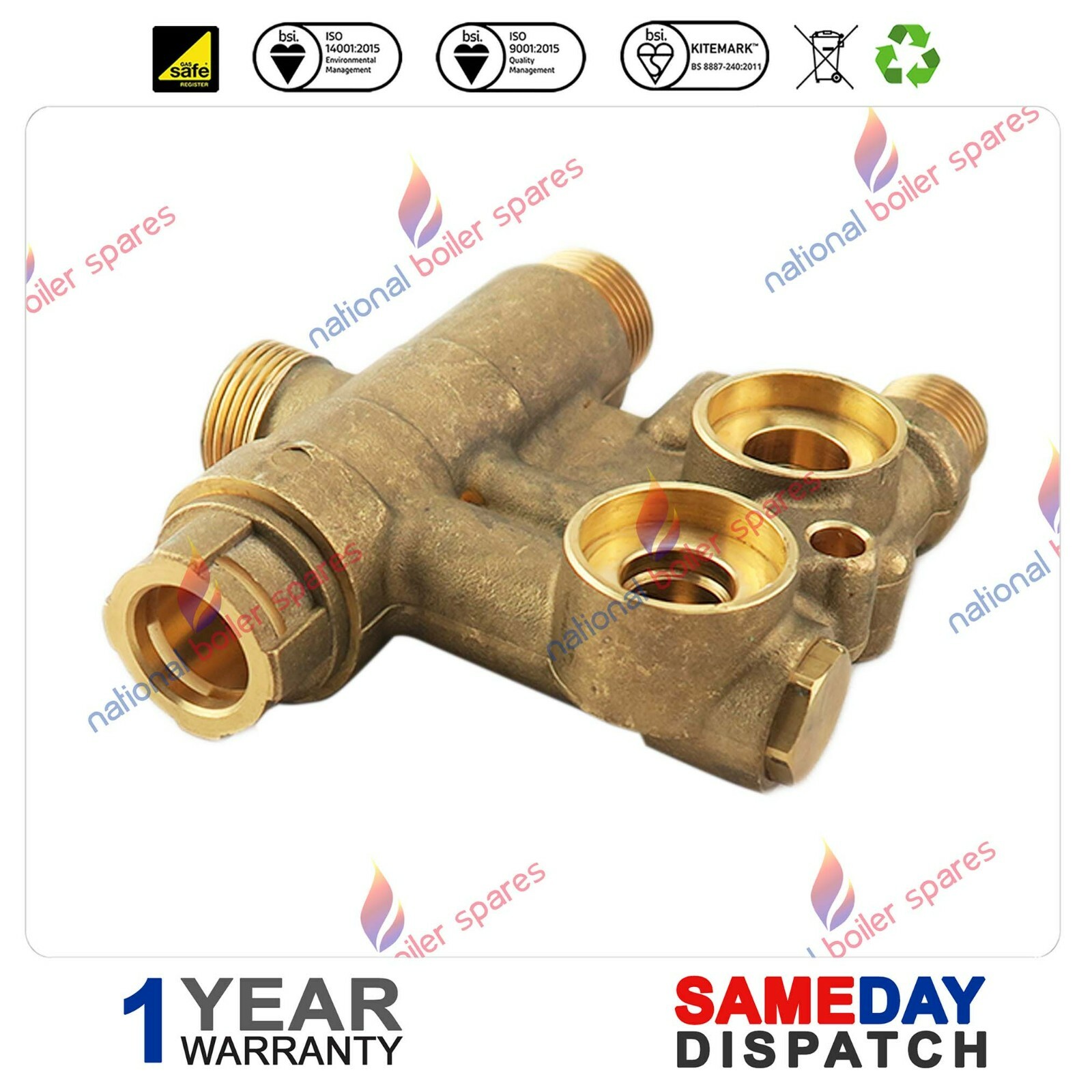 SPARES2GO Valvola Deviatrice A 3 Vie Compatibile Con - Foto 8