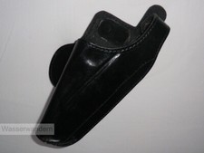 Leder Gürtel Pistolen Holster Steckholster, Schwarz, Original Polizei /Zoll