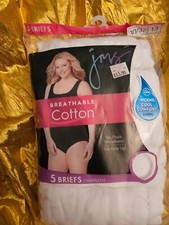 NEW 5-Pack JMS Just My Size 13 White Brief Cotton Panties Underwear 2017 WICKING