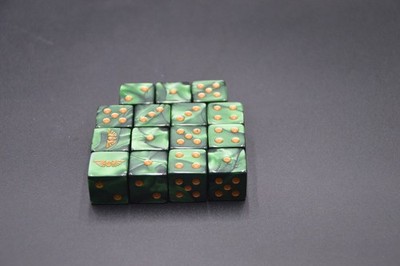 Warhammer 40k/30k Astra Militarum Dice (15) 9th Ed OOP Marbled