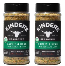 Kinder's Organic Garlic and Herb with Sea Salt and Lemon, 11 oz, 2-pack