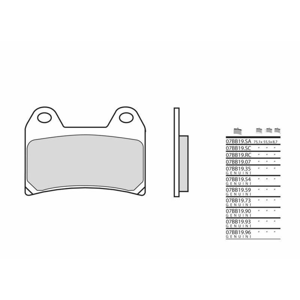 Brake Pads for GUZZI 750 V7 II SPECIAL ABS 2015 Front 90 Street Brembo - Image 47