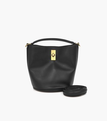 [ELLA BOUTIQUE] Celine Black Leather 16 Bucket Bag