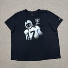 Las Vegas Raiders Shirt Men Size 2XL Black Short Sleeve NFL Football Nike Adams