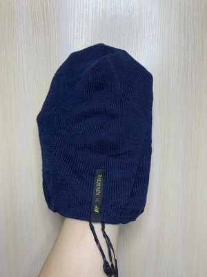 Balmain X H&M Knitted Beanie Blue Wool Hat One Size New With Tags Rare