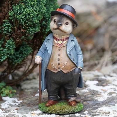 Mr Otter Resin Sculpture | Home Garden British Animal Statue Outdoor Ornament