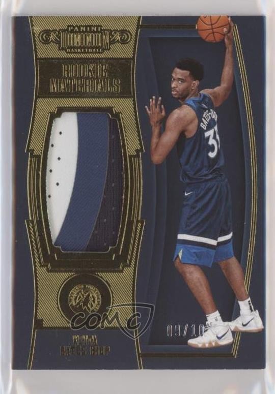 2018 Panini Dominion Rookie Materials Gold 9/10 Keita Bates-Diop #RM-KBD RC 6fs