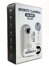 4K Dog Cat Camera Collar for 120  Video Records Wireless Mini Sport Cam White