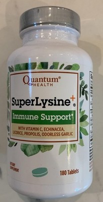 Quantum Health Super Lysine +- Immune Support -180 Tablets (7/2028)