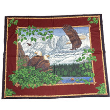 Eagles Nest Fabric Panel Cotton Quilt Wall Hanging Springs 34" x42" Patriotic