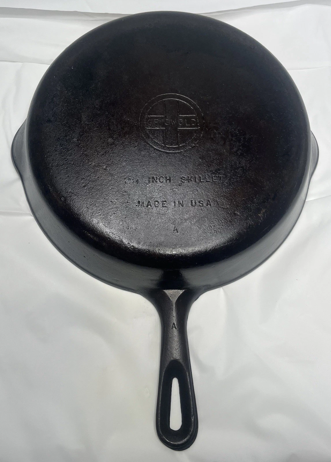 Vintage Griswold #9 Cast Iron Skillet - Small Logo - Approx. 1/8" out of flat