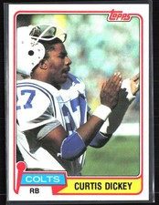 1981 Topps #446 Curtis Dickey Baltimore Colts Rookie Card. rookie card picture