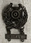 Vintage WWII Marksman Military Badge Pin Rifle Expert Medal Sterling Silver
