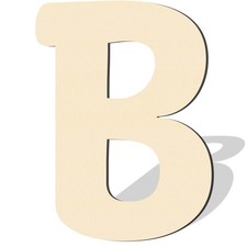 Paintable Big Alphabet Letter for DIY Crafts Smooth Thick Wood Cutout Sign fo...