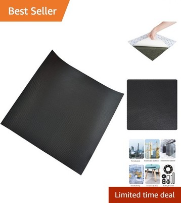 Black Durable Rubber Sheet with Strong Adhesive, 12 x 12 for Furniture Support