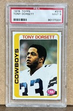 1978 Topps Tony Dorsett RC Rookie #315 Dallas Cowboys PSA 9 Football Card. rookie card picture