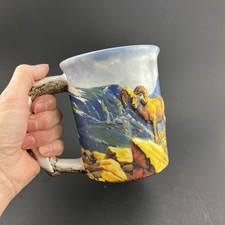 POTTERY MUG 2003 High Country Bighorn Hadley Collection Artist Paco Young 3D