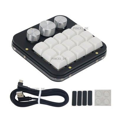 HamGeek Macro Custom Keyboard Mechanical Keyboard with 15 Keys+3 Knobs #yi