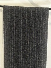 Polo Ralph Lauren 100 Lambswool Charcoal Gray Stripe Fringe Scarf