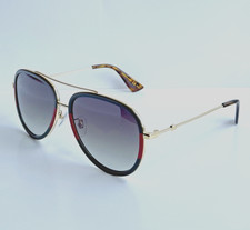 Gucci GG0062S 003 57 Unisex Aviator Sunglasses