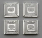 (4) Geiger Edelmetalle 1 gram .999 Silver Square Bars - Item#375
