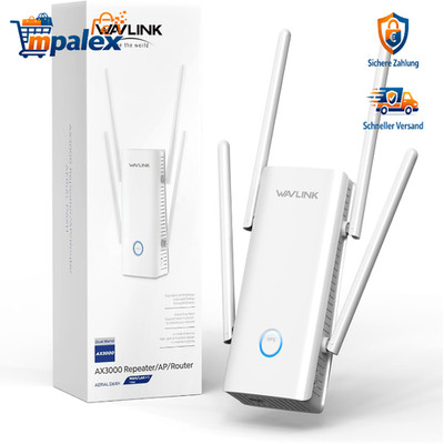 WAVLINK WLAN Verstärker AX3000 WiFi 6 Dual Band 5GHz 2,4GHz Steckdose Weiß