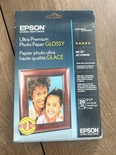 Epson Ultra Premium Photo Paper GLOSSY 5x7 Inches, 20 Sheets  S041945 Sealed